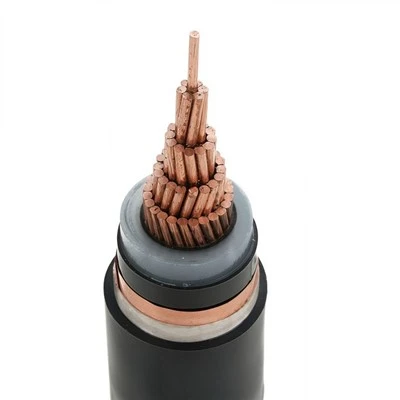 8.7/15KV Cebl Pŵer Foltedd Canolig Craidd Sengl 300mm XLPE Dargludydd Copr Gwain PVC Inswleiddiedig