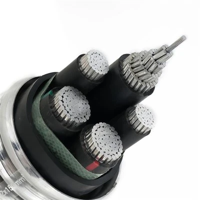 Cebl pŵer cyd-gloi YJLHS XLPE PVC Dargludydd Aloi Alwminiwm Daear Prin XLPE Armored